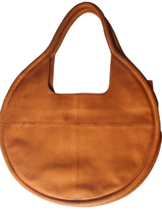 Anthropologie Handbags - Anthropoligie Julien Leather Circle Tote Bag -